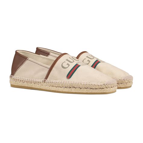 gucci logo canvas espadrille mens|designer espadrilles for men.